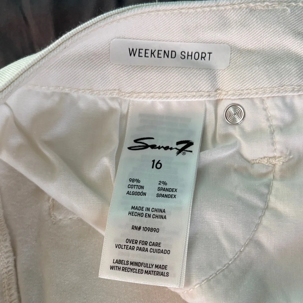 Seven7 Women's White Denim Cutoff Shorts